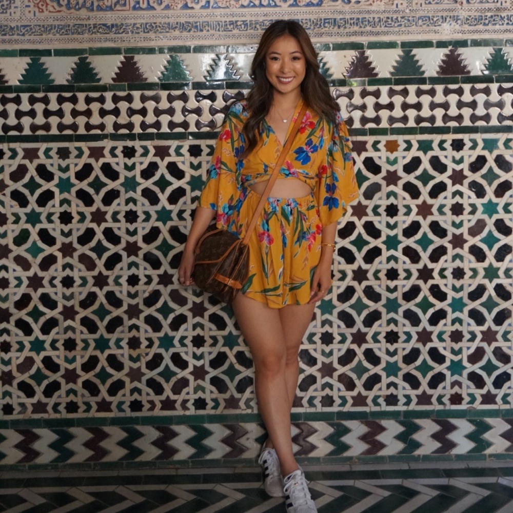 Princess Polly Yellow Floral Romper